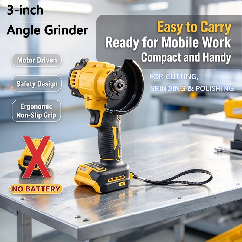 Cordless Mini Angle Grinder 3 Inch Polishing Grinding Machine Electric Cutting Power Tools Electric Angle Grinder Electric Tools