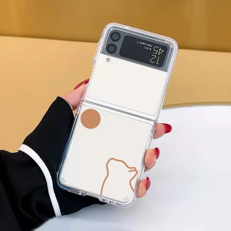 Custodia per telefono abbinata al coppia di cani Sun Moon per Samsung Galaxy Z Flip 6 ZFlip 5 5G Cover per Samsung ZFlip 4 Z Flip 3 7 Fundas