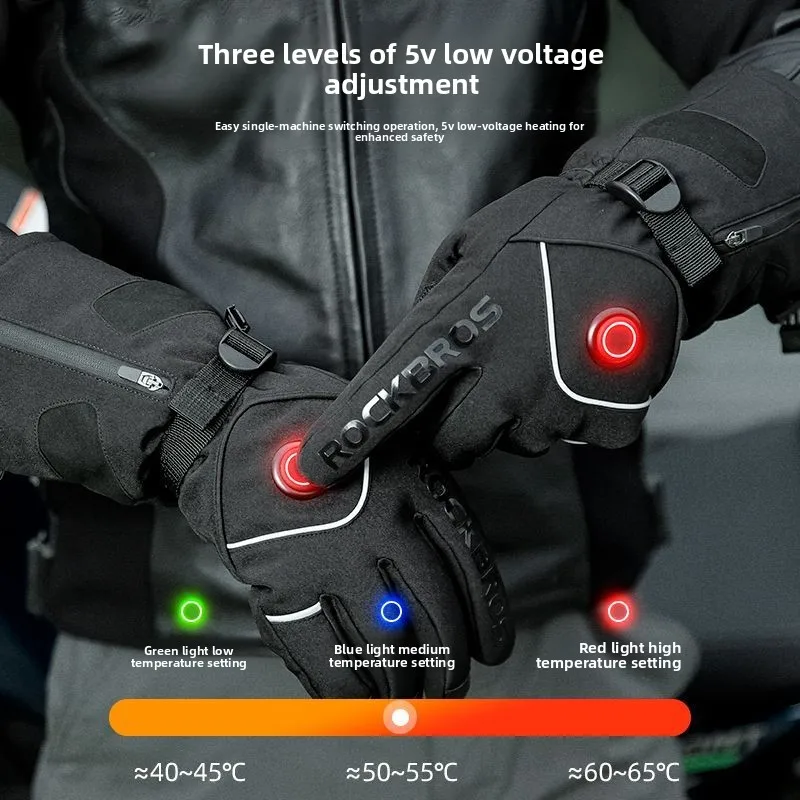 

Genuine Electric Heated Cycling Gloves, Rechargeable Heated Locomotive Gloves, Thermal Touch Screen Outdoor Sports Equipment