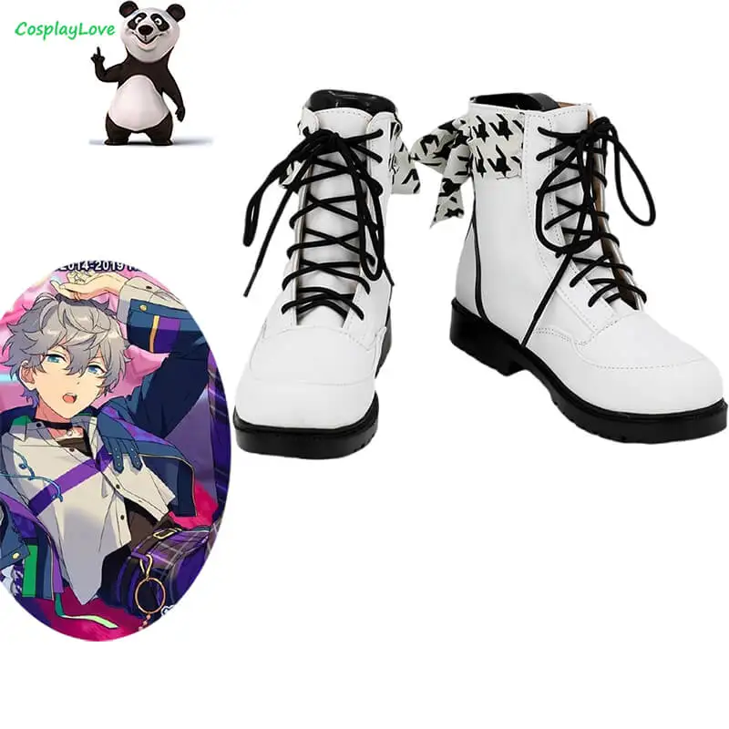 CosplayLove Game Ensemble Stars II Kagehira Mika Valkyrie Itsuki Shu Cosplay Shoes COS White Shoes Boots PU Leather