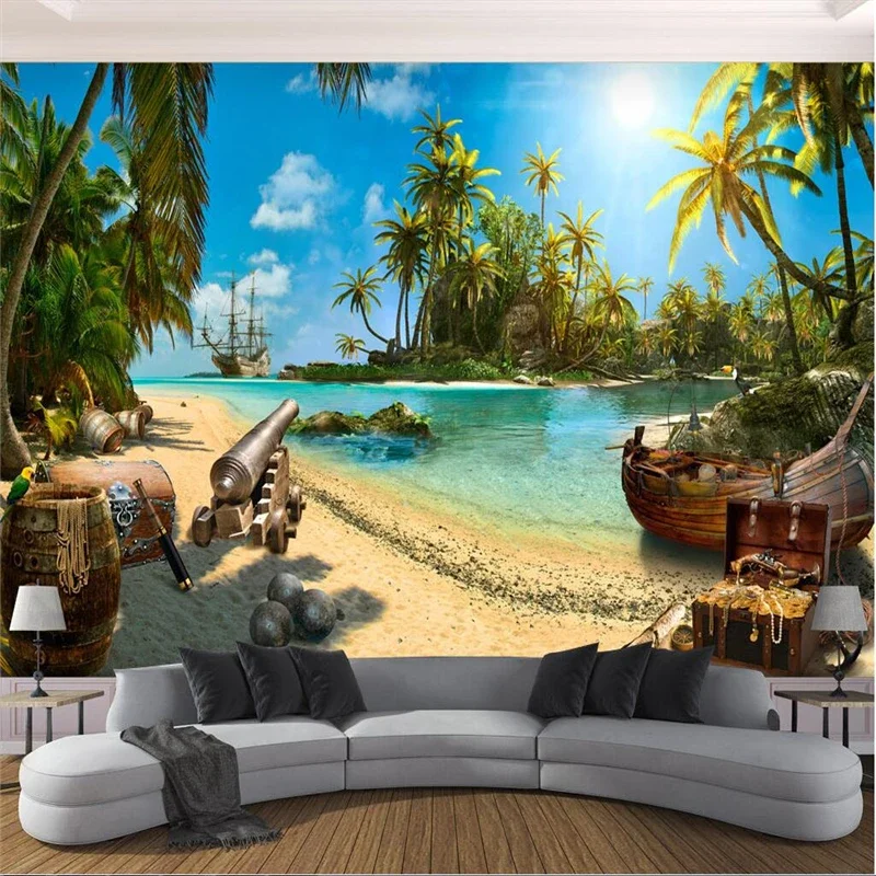 Custom wallpaper 3d large murals waterfall rural landscape living room bedroom restaurant background wall Green Forest wallpaper