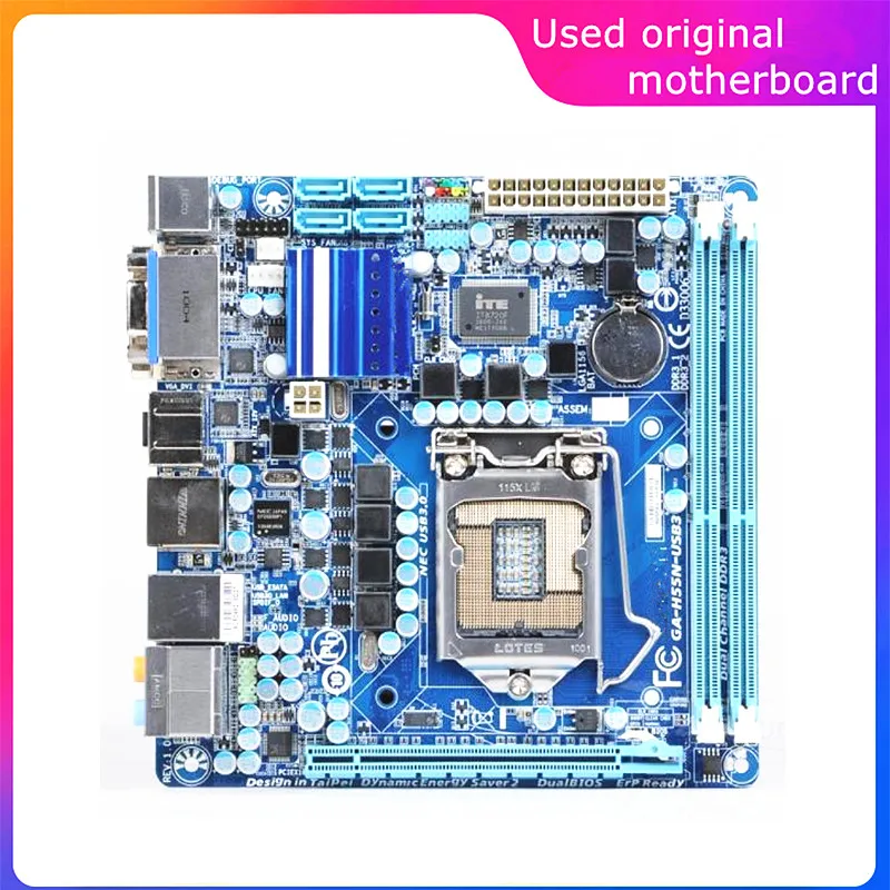 

Used LGA 1156 For Intel H55 GA-H55N-USB3 H55N-USB3 MINI ITX Computer USB2.0 SATA2 Motherboard DDR3 8G Desktop Mainboard