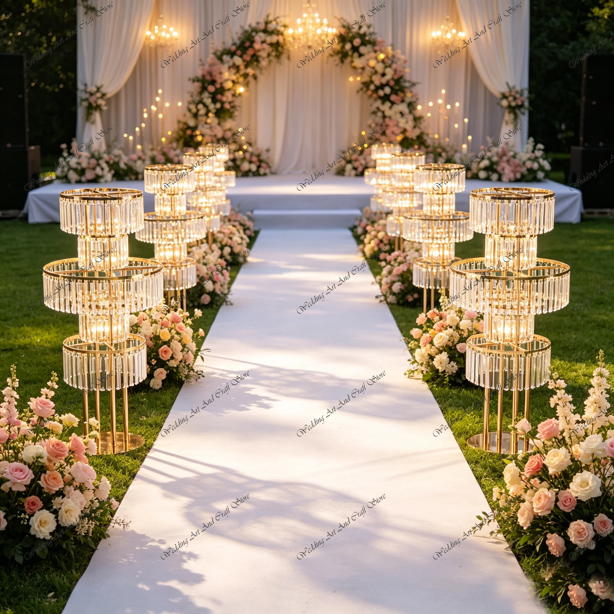 8pcs f30 100-150cm Crystal Flower Stand Wedding Road Guide Decoration Wedding Stand for Flowers Stage Background ivy1161