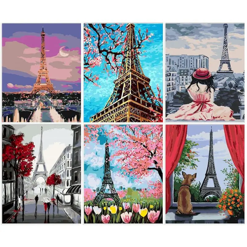 

CHENISTORY DIY Painting By Numbers Landsape Acrylic Paints Drawing Oil Paintings HandPainted Wall Art Picture Canvas Home Decora