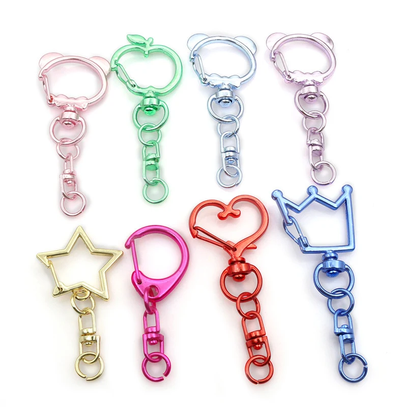 5 قطعة مزيج عشوائي القلب شكل نجمة المفاجئة هوك الزناد كليب أبازيم ل المفاتيح مشبك قفل السنانير DIY بها بنفسك صنع المجوهرات اكسسوارات #3