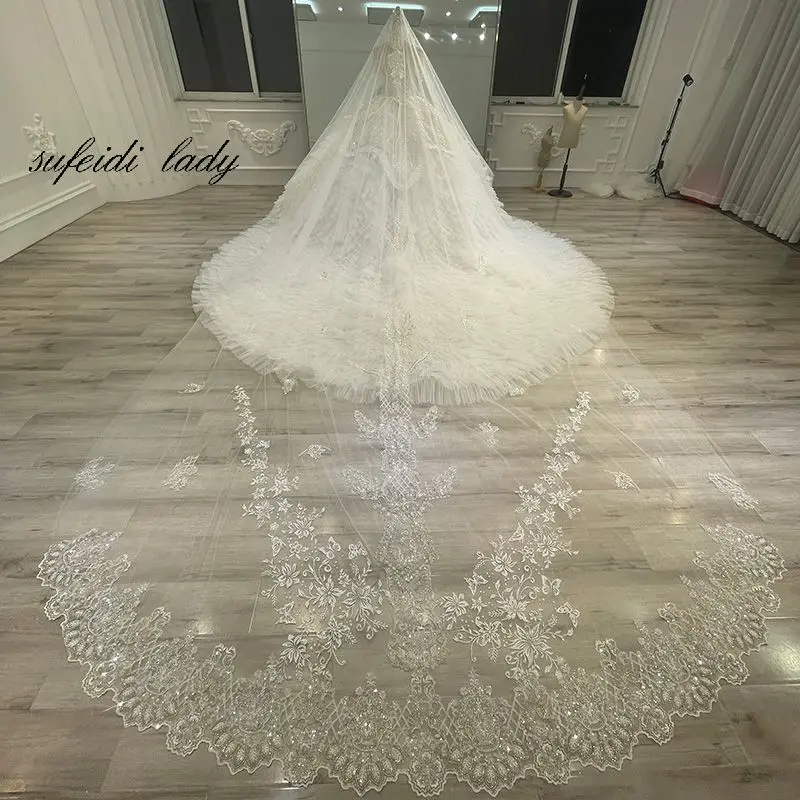 Elegant O-Neck Half Sleeve Bride A-Line Wedding Dress Luxury Appliques Beading Lace Up Customized Wedding Gown