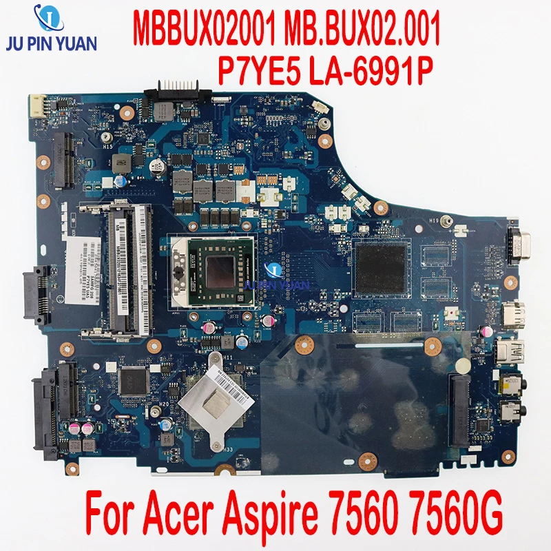 

Материнская плата MBBUX02001 MB.BUX02.001 для ноутбука Acer Aspire 7560 7560G для Gateway NV75 NV75S P7YE5, системная плата