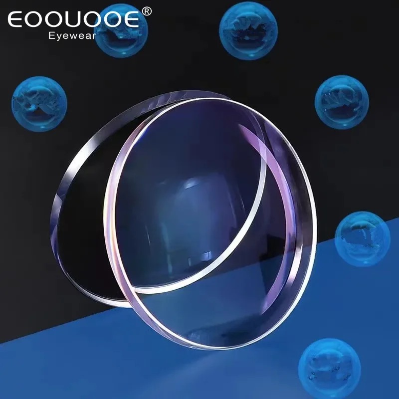 EOOUOOE 1.56 1.61 1.67 1.74 lensa resep Resin Anti Blue Ray CR-39 lensa optik miopia dan hiperopia