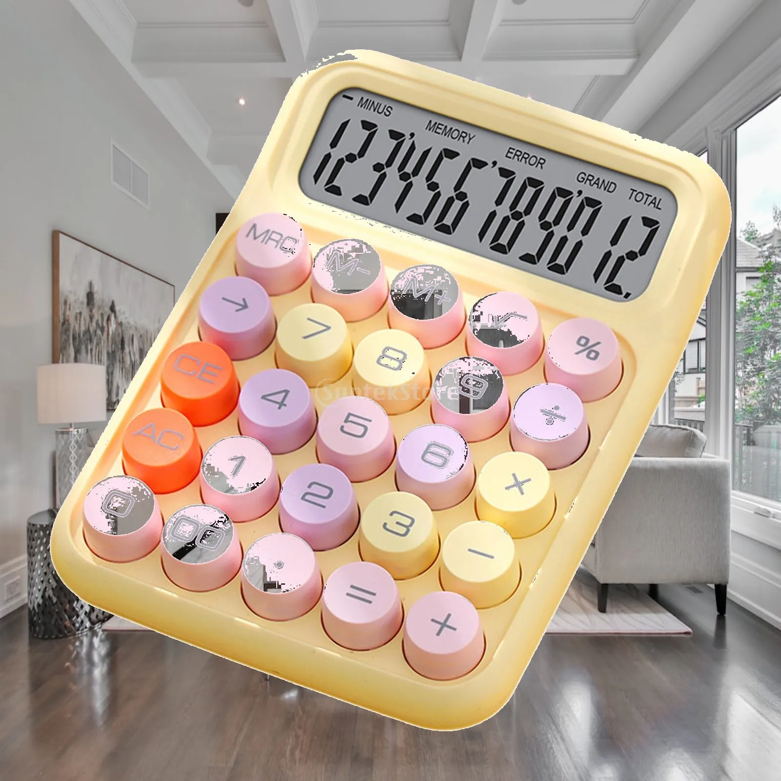 Handheld Mechanical Button Calculator 12Digit Calculator for School Office