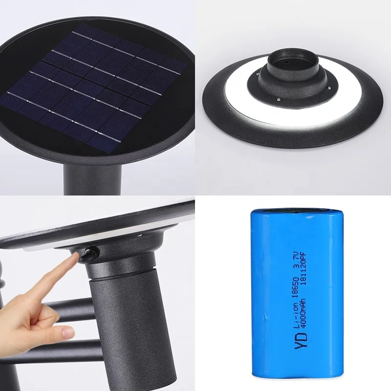 Solar Lawn Lights Outdoor Waterproof Lamp Home Outdoor Garden Villa Landscape Courtyard Lighting Street High Pole Road Lamp