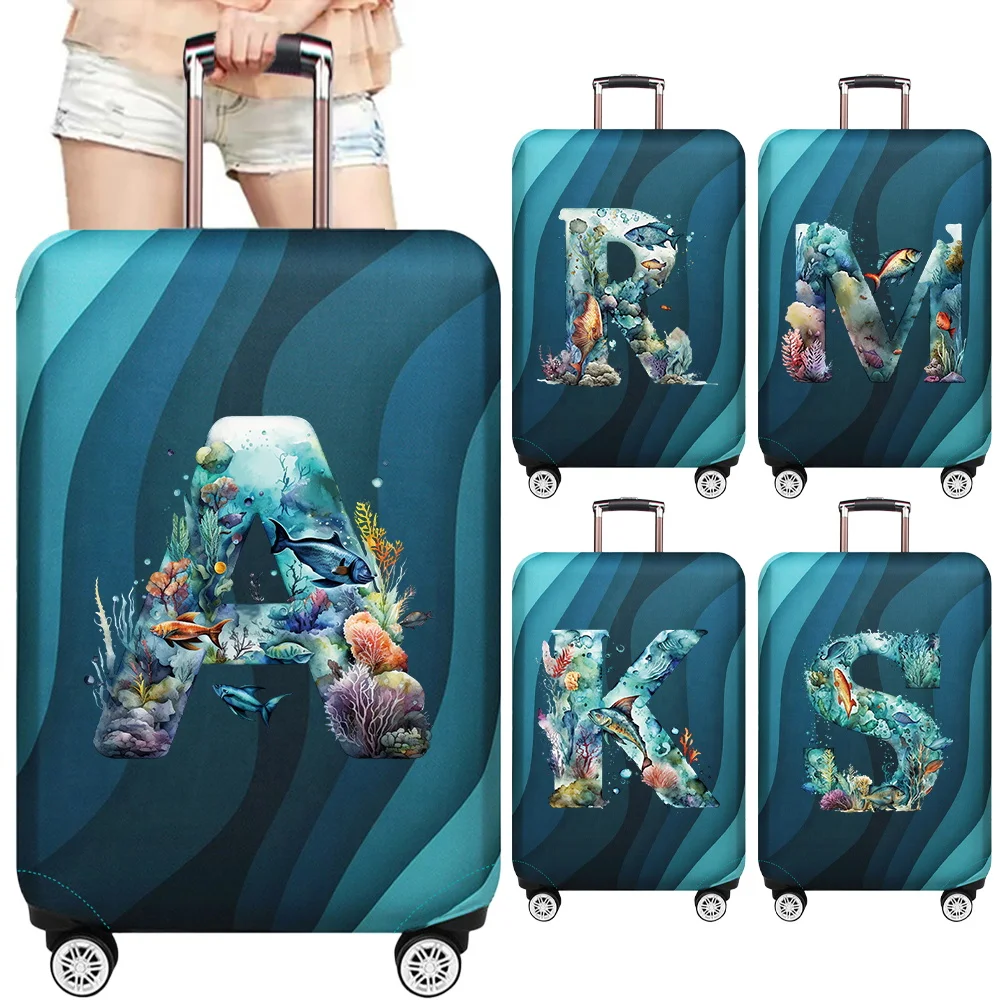 

2025 New Trolley Box Cover Thick Elastic Luggage Cover Protector 18-32inch Dust-proof Travel Accessories Fish Letter Series