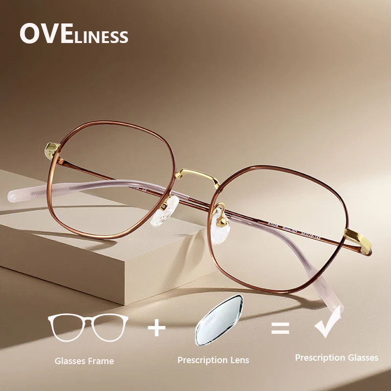 

Pure Titanium optical Glasses Frame Women Men Square Eyeglasses Full-Rim High Quality Prescription myopia Spectacles Eyewear
