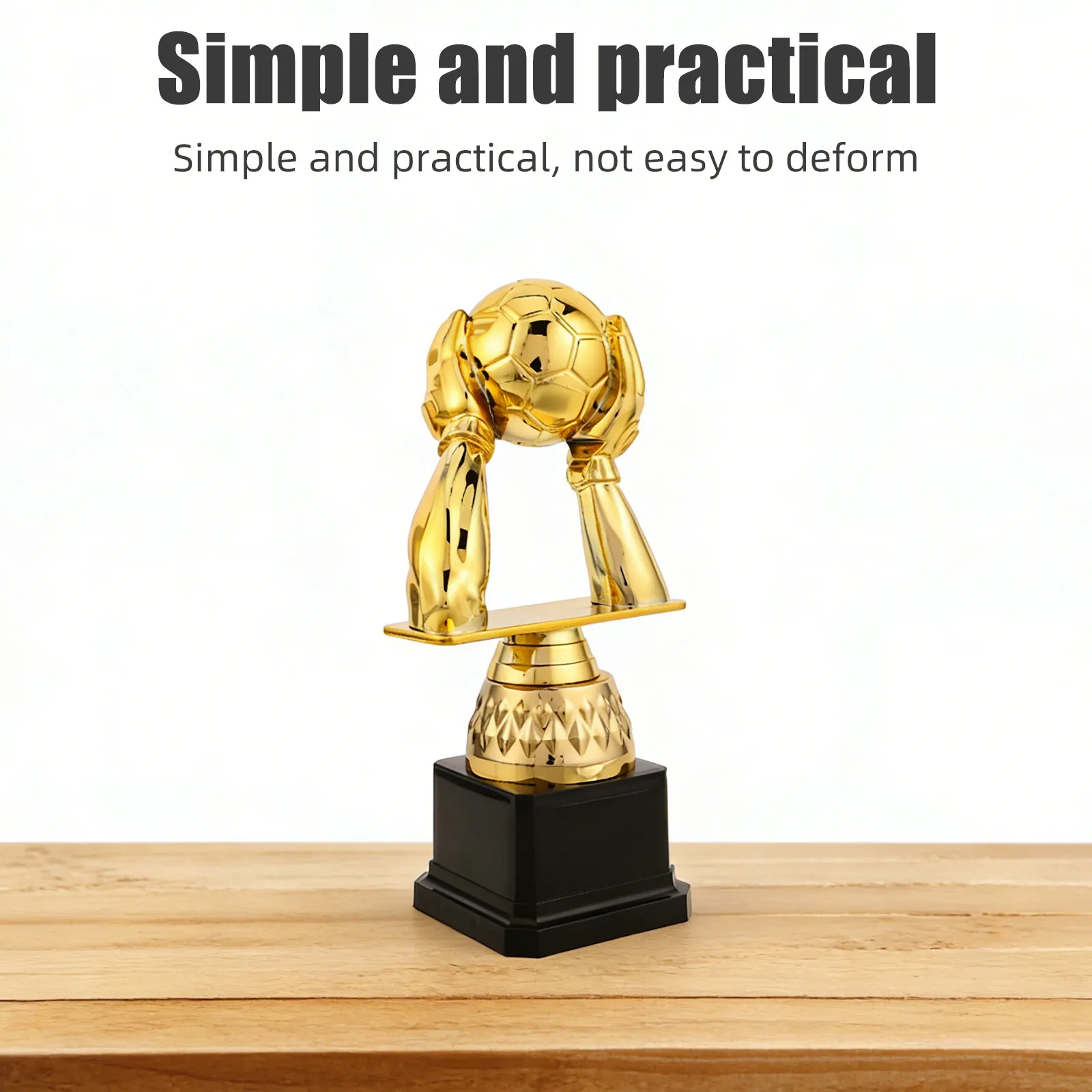 

Футбольный трофей: позолоченный футбольный мяч, награда для команды, чемпионата, спортивный приз, 8x4x3 дюйма