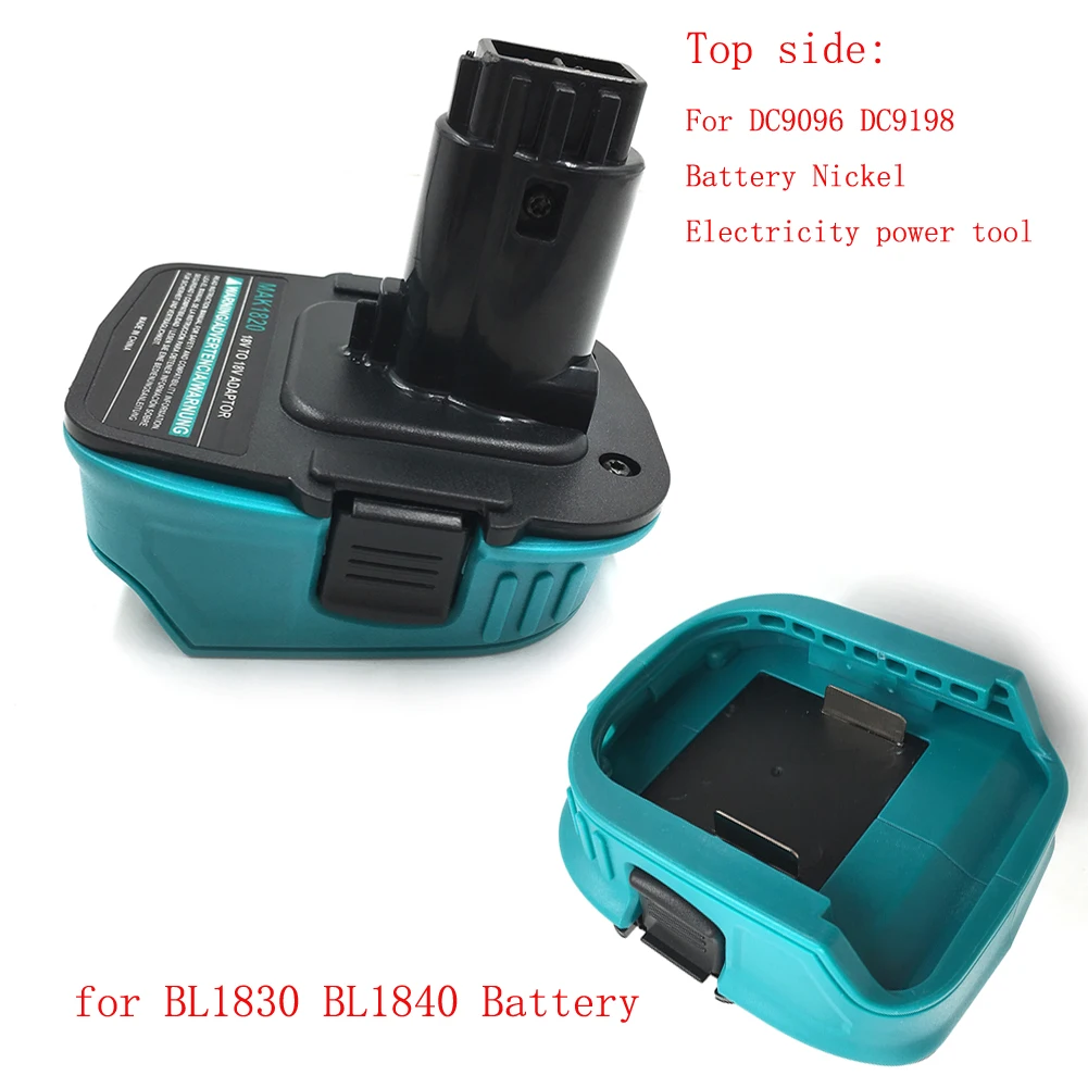 18V Battery Interface Adapter for BL1830 BL1840 Lithium Packs to Connect Securely with DC9096 DC9198 For Nickel Tool Slots