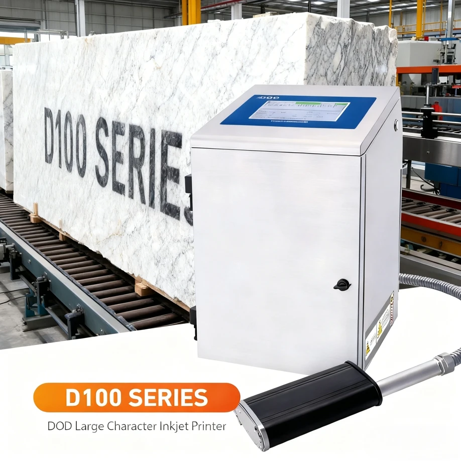 DOCOD OEM/ODM D100 DOD Large Character Inkjet Label Bag Printers 7dots Package Printing Machine for Bags Pipes Tire Coding