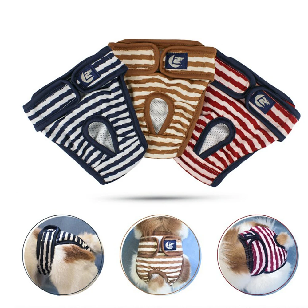 

1pc Pet Physiological Washable Dog Diaper For Female Dogs In Heat Reusable Cotton High Absorption Incontinence Protection