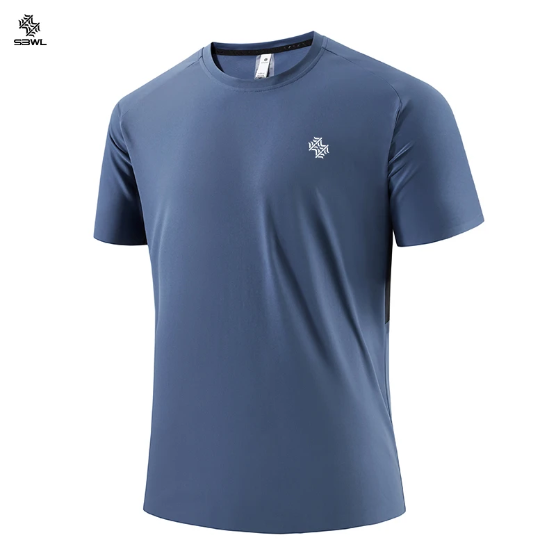 SBWL 2026 Summer Men's New Outdoor Running Fitness Quick Dry Sports T-Shirt High Quality Light Casual Short Sleeve Gym Tops