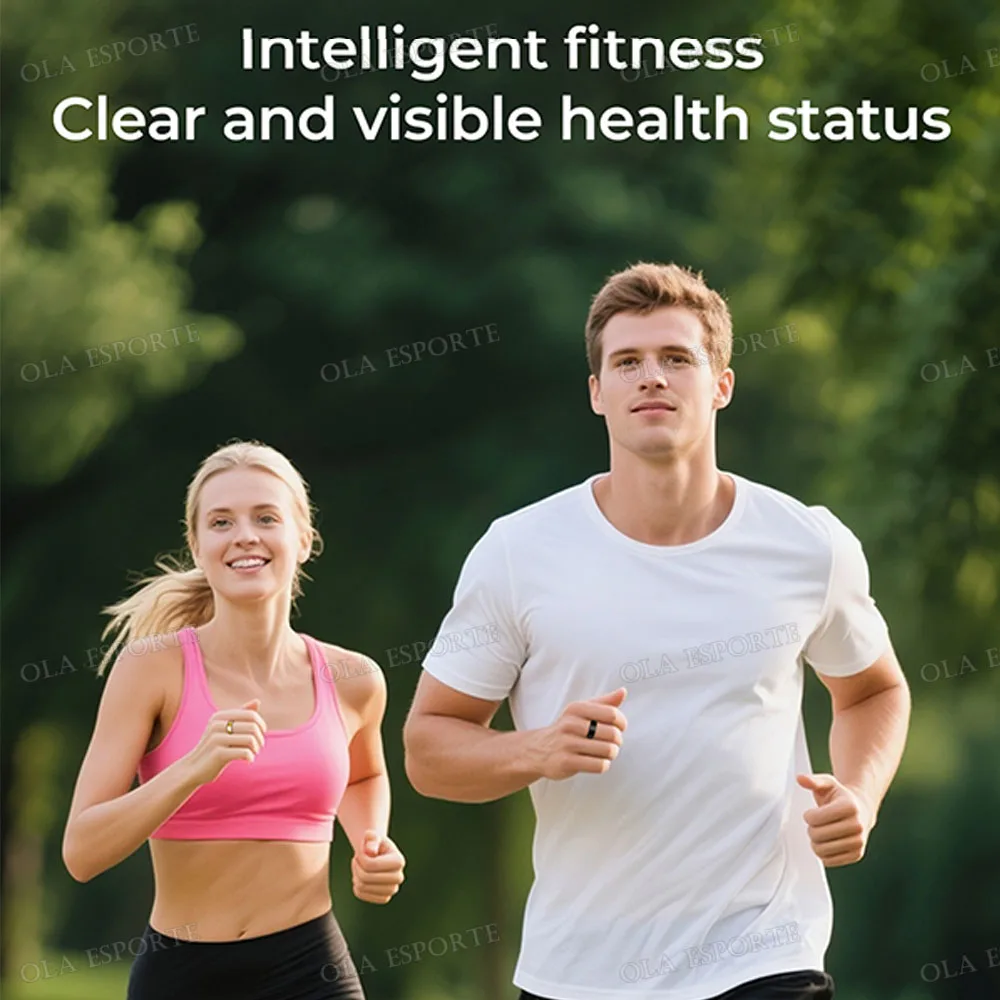 2025 Smart Ring Blood Pressure Heart Rate Sleep Monitoring Smartring IP68 & 5ATM Waterproof Multi-sport Mode Smartring Man Women