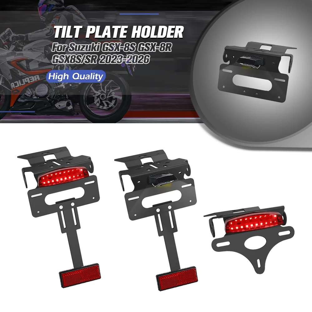 

For Suzuki GSX-8S GSX-8R GSX8S/SR GSX 8S/R 2023 2024 2025 2026 License Plate Holder Bracket Rear Tail Tidy Fender Eliminator Kit