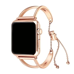 Luxury Strap For Apple Watch band 40mm 41mm 45mm 44mm 49mm Ladies metal Stainless steel bracelet iWatch series 9 8 7 se ultra 2