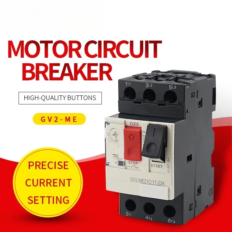 

Motor Protection Circuit Breaker 3P Thermal Magnetic Type motor breaker MPCB Circuit Breaker Push Button