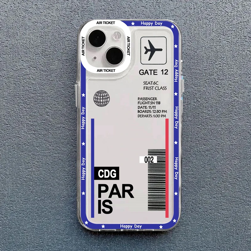 Чехол для телефона Hot Ticket Travel Label New York для iPhone 16, 15, 11, 12, 14, 13 Pro Max Mini X XS XR 7 8 Plus SE4 16E, противоударный чехол