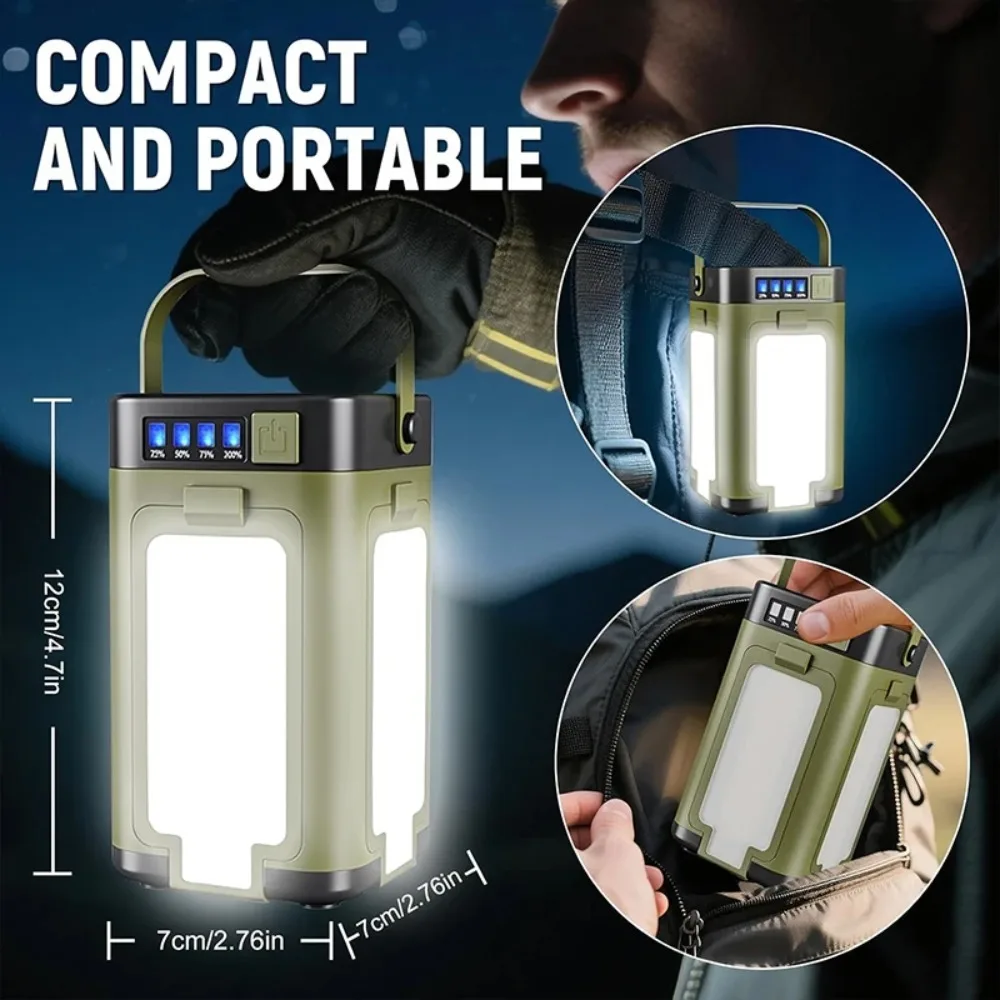 Portable Waterproof Durable Solar LED Camping Lamp 4 3 Leaf Hook Tent Light Outdoor Lantern Solar Flashlight 6 Modes
