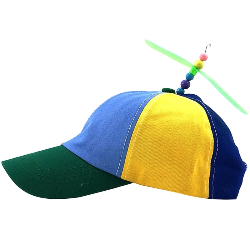 Colorful Detachable Propeller Hat for Kids and Adult Funny Helicopter Baseball Hat for Birthday Party Creative Headwear