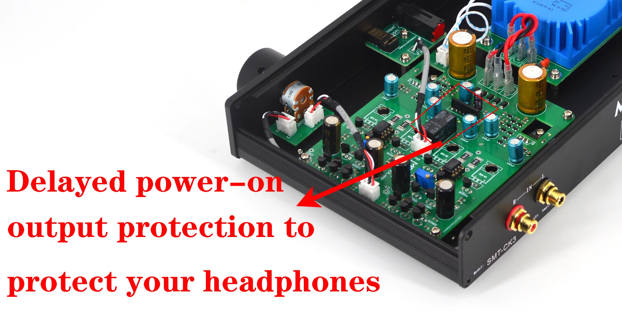 SMT-CK3 Voll diskreter Kopfhörerverstärker ohne Rückkopplung, Audiophiles Desktop-Hi-Fi-Audiogerät, natürliches Klangbild – Detail 11