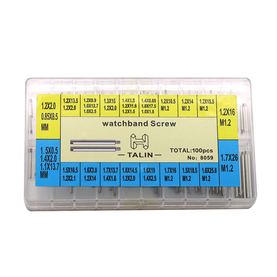 Conjunto de caixa de acessórios para relógio, submarinista série fantasma de água, haste de parafuso de aço inoxidável, haste de relógio 8059, eixo de conexão de pulseira