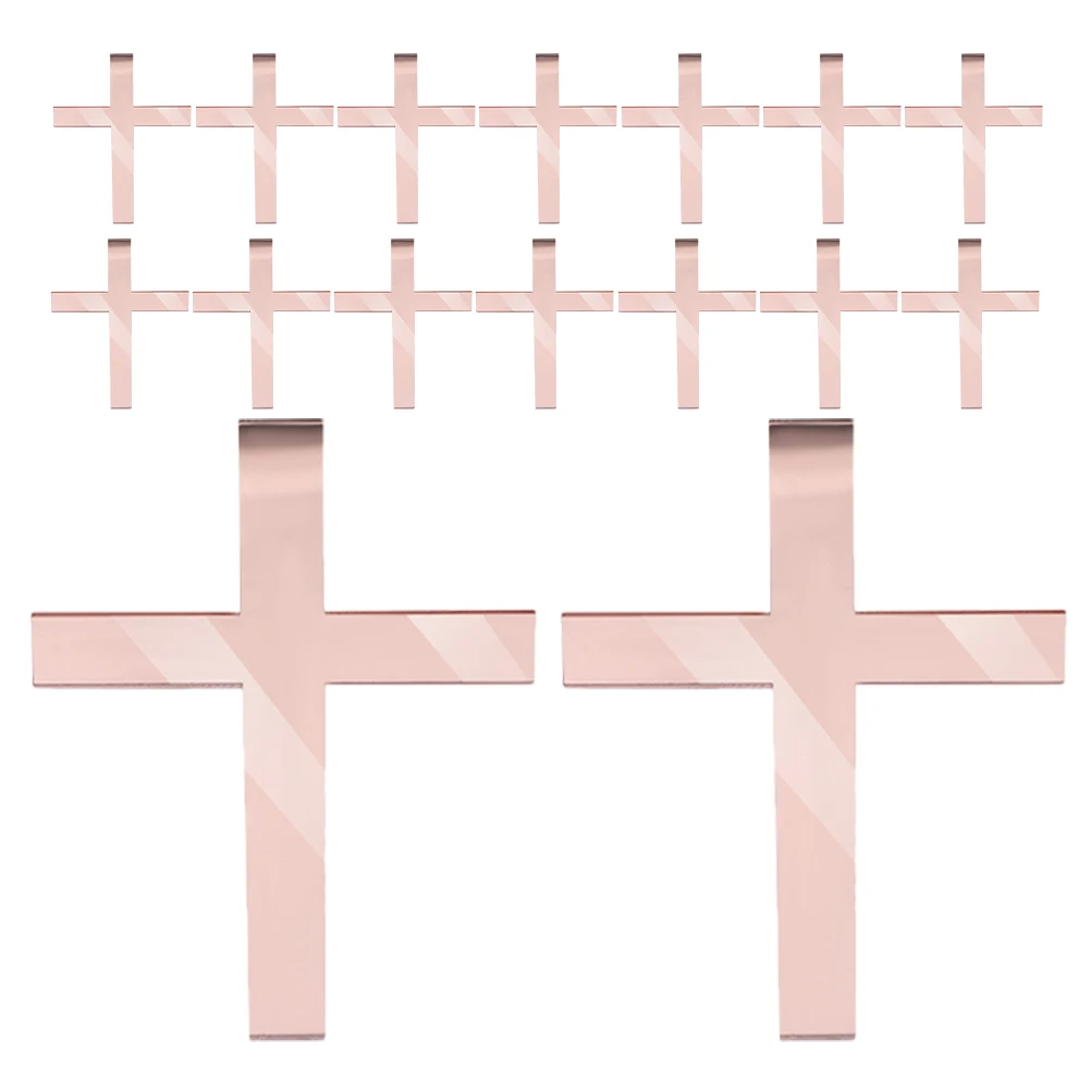 

20 Pcs Cross Decoration Cupcake Toppers Portable Decorating Acrylic Birthday Decorations