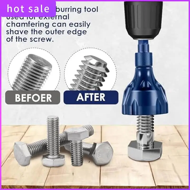 

4Pcs Deburring External Chamfer Tool Deburring Chamfering Drill Bit,Bolt Thread Repair Tool, For 5-25Mm/3-20Mm Easy Install