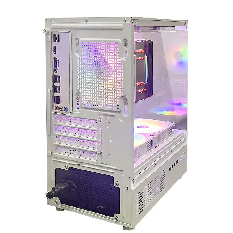 Aotesier Gaming PC core i7 CPU con 16G RAM 256G SSD HD4600 ATX/ITX/M-ATX pannello laterale full view Temper Glass Front Gaming pc game
