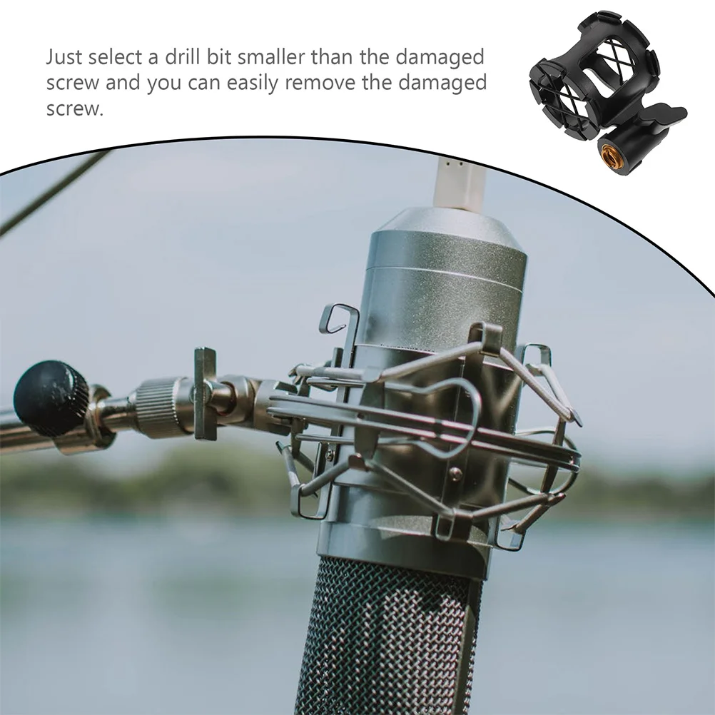 

2 Pcs Shock Mount Microphone Adjustable Clip Handheld Stand Plastic Holder for Condenser Clamp Anti Vibration Frame