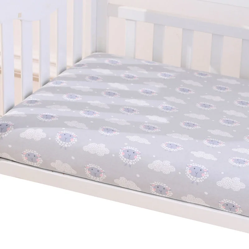 Sábanas para cuna, funda de colchón ajustada, Jersey de punto de algodón, ropa de cama para bebé, ropa de cama para cuna para niños recién nacidos, 100x56x6cm