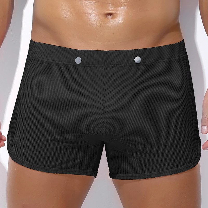 Men Mesh Loose Boxer Shorts Removable Pouch Breathable Summer Casual Lounge Underwear image 3