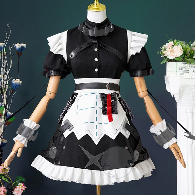 Game Zenless Zone Zero Ellen Joe Cosplay Sexy Victorian housemaid Uniform with shark tail women Costume A