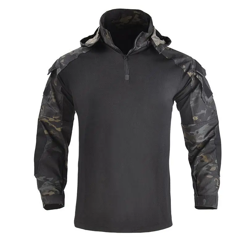 Chaqueta Bomber para hombre, chaqueta táctica de vuelo, abrigo, camiseta de combate, Sudadera con capucha de caza táctica, chaqueta de camuflaje