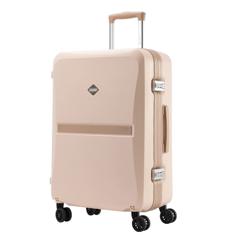 Valise de Voyage à Roulettes pour Homme et Femme, Valise à Roulettes de Grande Capacité, Matériau PP, Coffre à Roues Universel Silencieux, Boîte de Transport de 20 Pouces