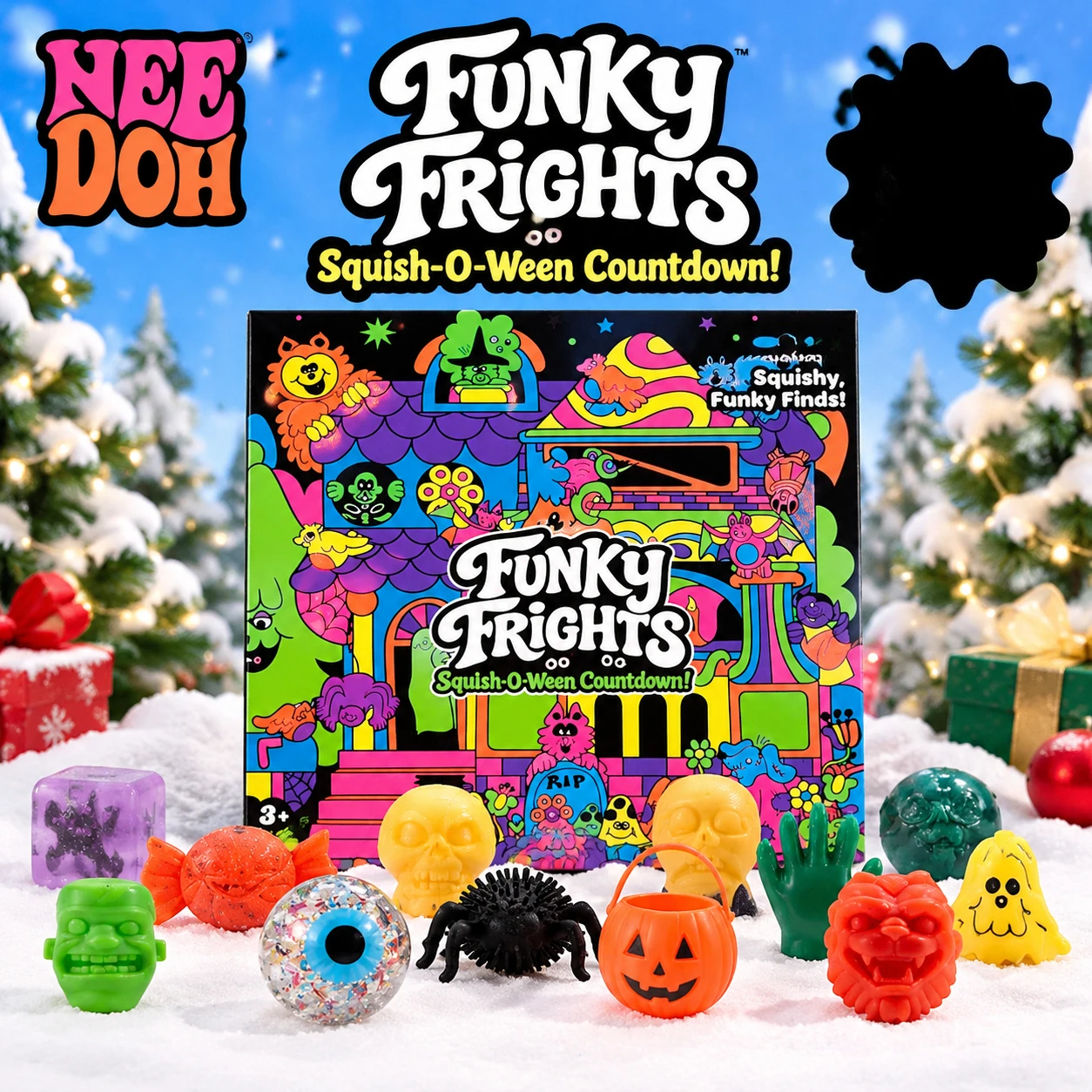NeeDoh 2026 3D PVC Advent Calendar,Fidget Doll Christmas Countdown Surprise Box,Stress Relief Toy,New Year Holiday Gift