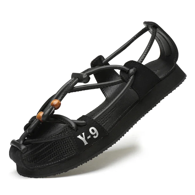 

Летние мужские сандалии из натуральной кожи, мужская повседневная обувь, уличные мужские кожаные сандалии для мужчин, пляжная обувь, мужская обувь в римском стиле