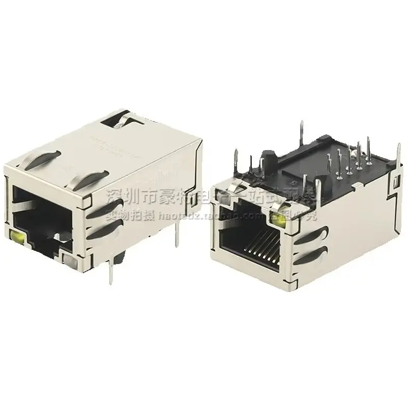 2pcs/0899-1Z1R-Y6 0899-1Z1R-Y6H importou porta gigabit RJ45 com luz e conector de filtro