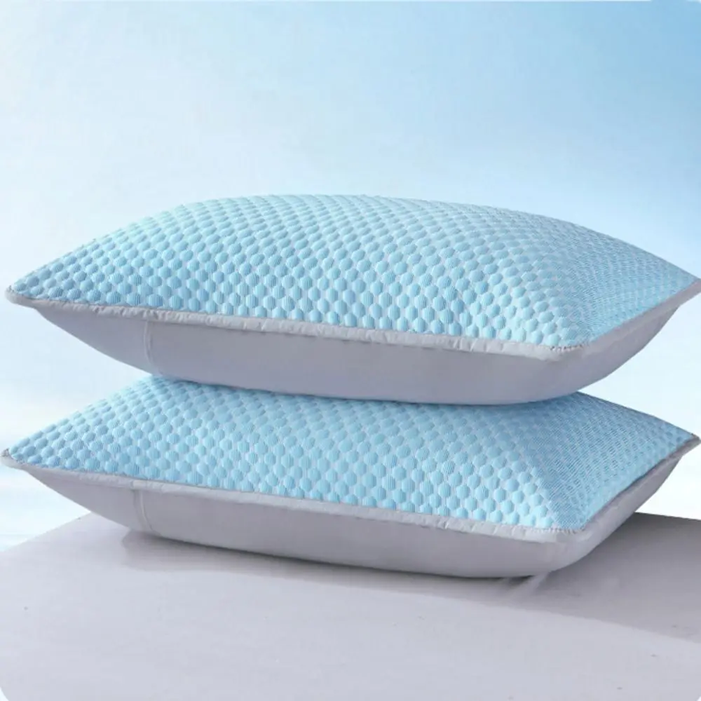 

2 Pcs Breathable Cool Ice Bean Pillowcase Skin-friendly Washable Summer Pillowcover Rectangular Bump Design Pillow Protecter