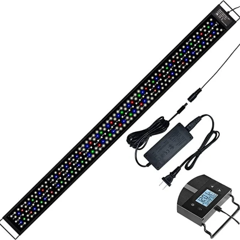 12 48 Inch 3 Feet Aluminum Full Spectrum Aquarium Fish Tank Plant Grow Lamp Clamp LED Lighting For Aquariums With Controller