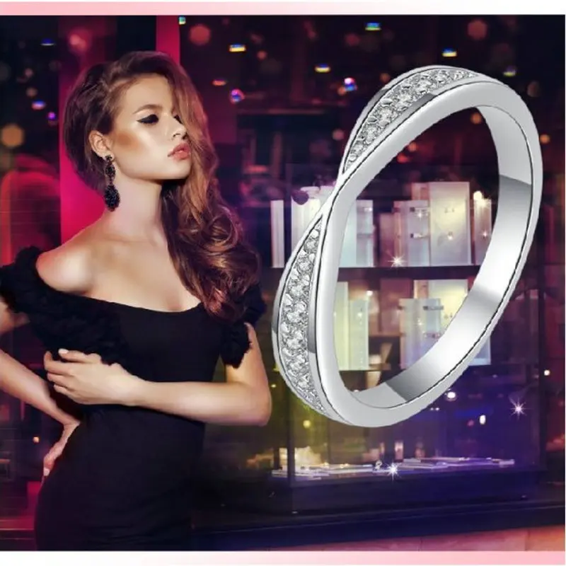Eternity Butterfly Ring Moissanite Women's PT950 Platinum-Genuine platinum material, oxidation-resistant for outings and parties