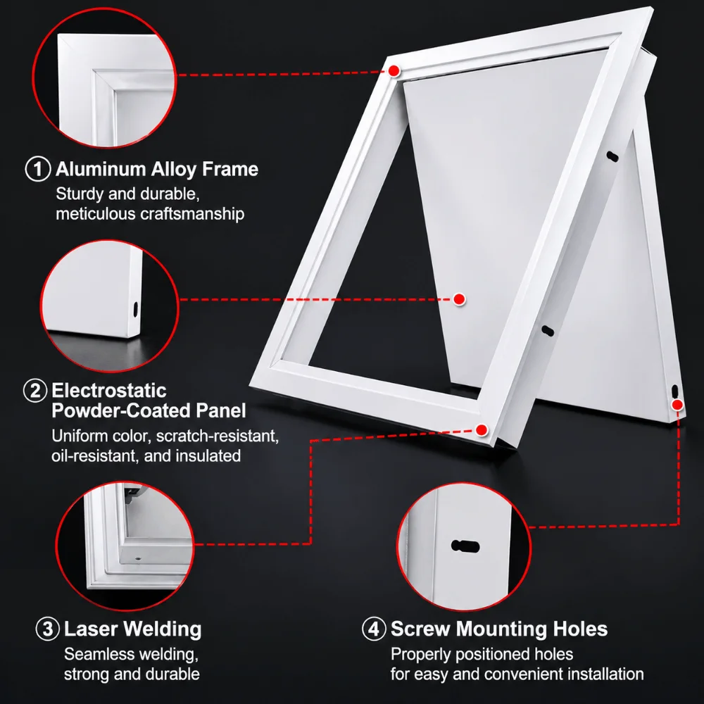Easy Install Aluminum Alloy Access Panel White Removable Ceiling Panel Inspection Cover