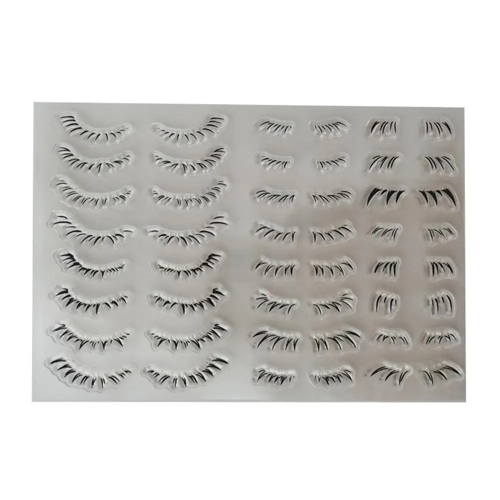 Eyelash Stamps Tool Eye Makeup Tool Diy Lower Lashes Extensions Natural Look For Make Up Beginner False Eyelash N0A8