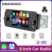 1Din 5inch Car Radio Multimedia mp5 Player Supports wireless CarPlay Android-auto MorrirLink Car Stereo Bluetooth FM AM RDS USB