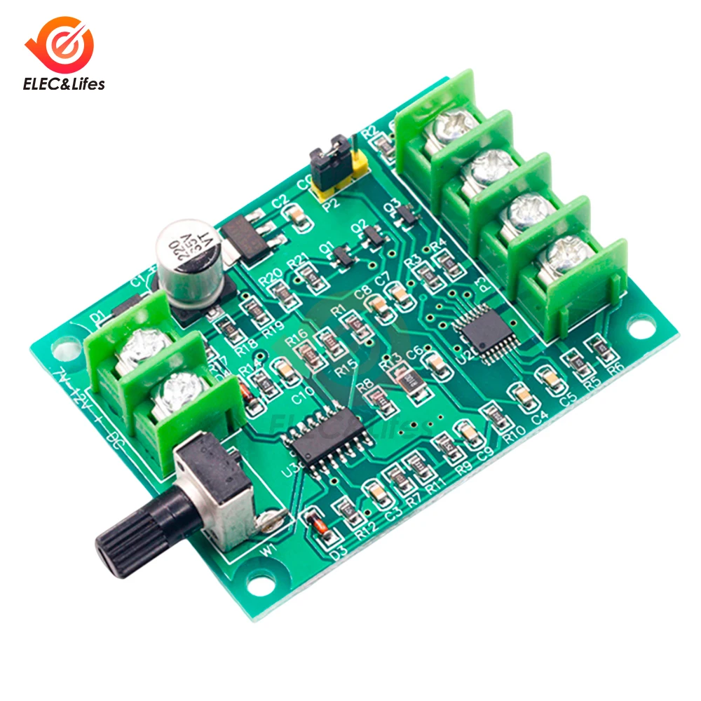 7V 12V Brushless DC Motor Driver Controller Board with Reverse Voltage Over Current Protection for Hard Drive Motor 3/4 Wire