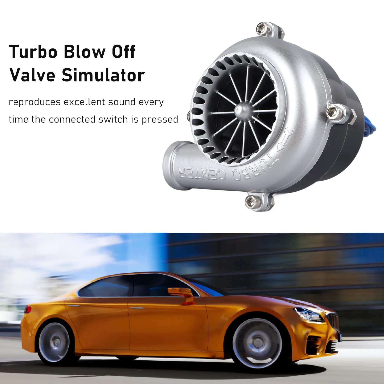 

Electric Turbo Valve Simulator High Strength Turbo Blow Off Valve Simulator Extraordinary Sound Easy Use Rugged for Motorbikes